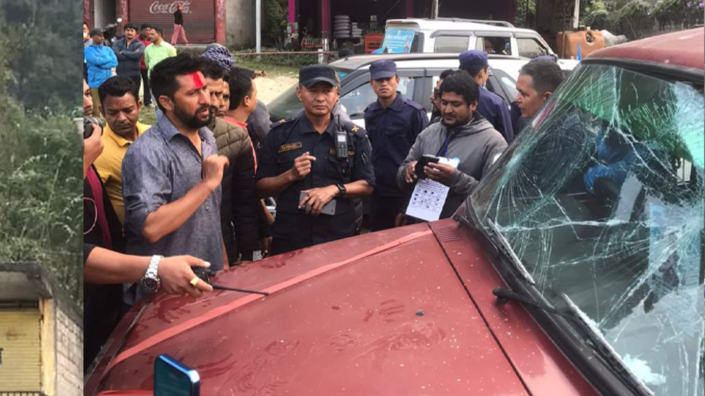 गाडी तोडफोड अघि रविका कार्यकर्ताले गठबन्धनका नेतालाई लोप्पा खुवाएको आरोप  