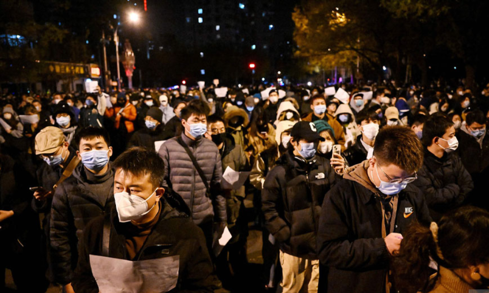 चीनमा सरकार विरोधी प्रदर्शन गर्ने केही पक्राउ