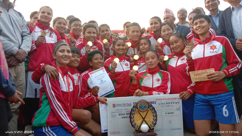 राष्ट्रिय महिला हक्की प्रतियोगिताको उपाधि नेपाल आर्मीको पोल्टामा