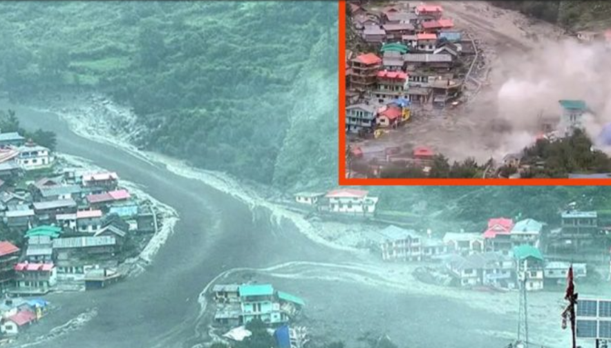 भारतको उत्तराखण्डमा आरीघोप्टे वर्षापछि भीषण बाढीले ४ जनाको मृत्यु , ५० बेपत्ता