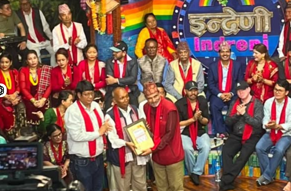 रक्तिम साँस्कृतिक अभियानका अध्यक्ष नारायण शर्मा सम्मानित